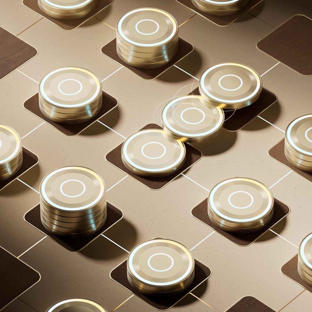 Graphic imagery, a field of coins