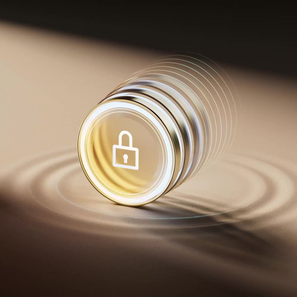 Graphic imagery, a coin in ripples